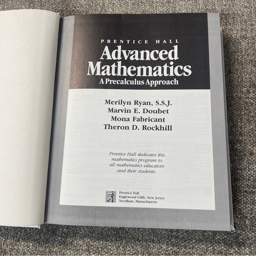 Prentice Hall Advanced Mathematics : A Precalculus Approach, 1993 Textbook Math - Picture 3 of 16